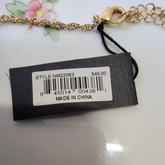 NICOLE MILLER Goldtone Jeweled Choker. NWT* - Picture 4 of 5